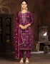 chic purple modal butti designer party wear readymade salwar suit with purple santoon 13589-acy3593 Front View